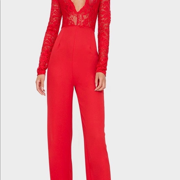 Fire Red Jumpsuit - Picture 5 of 7